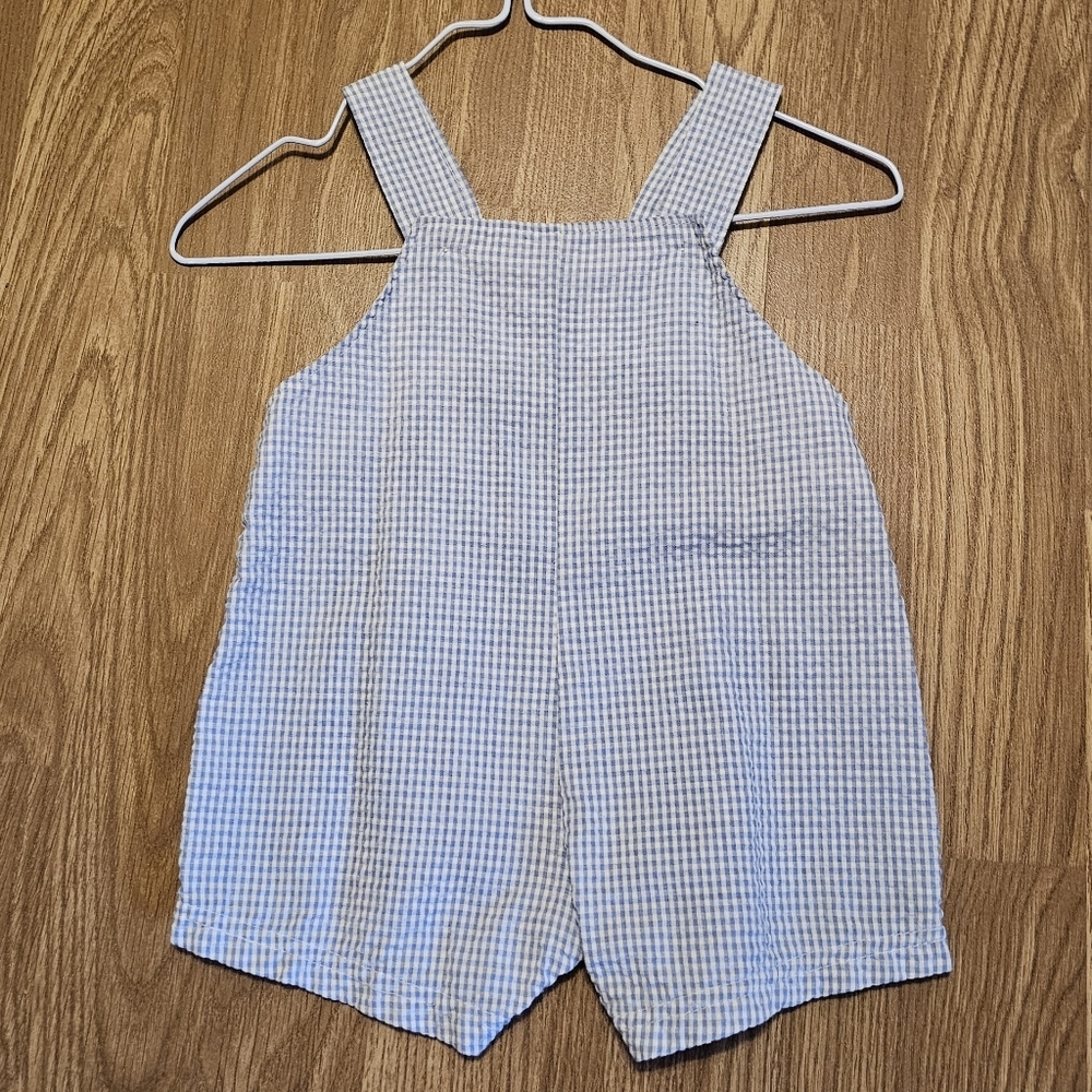 Vintage Blue And White Duck Romper Size 3 To 6 Months - Picture 2 of 3